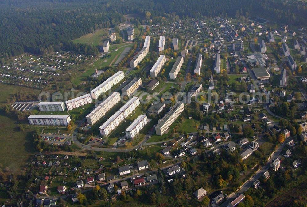 Aerial photograph Klingenthal ( Sachsen ) - Blick auf das Wohnneubaugebiet im Westen von Klingenthal