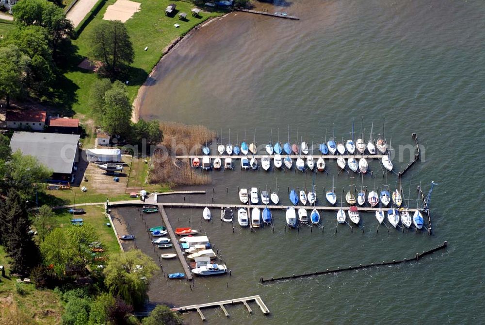 Aerial image Diensdorf am Scharmützelsee (Brandenburg) - Blick auf den Yachtclub-Hafen in Diensdorf (Brandenburg). Kontakt: Yachtclub Diensdorf e.V., Hauptstraße 20, 15864 Diensdorf,