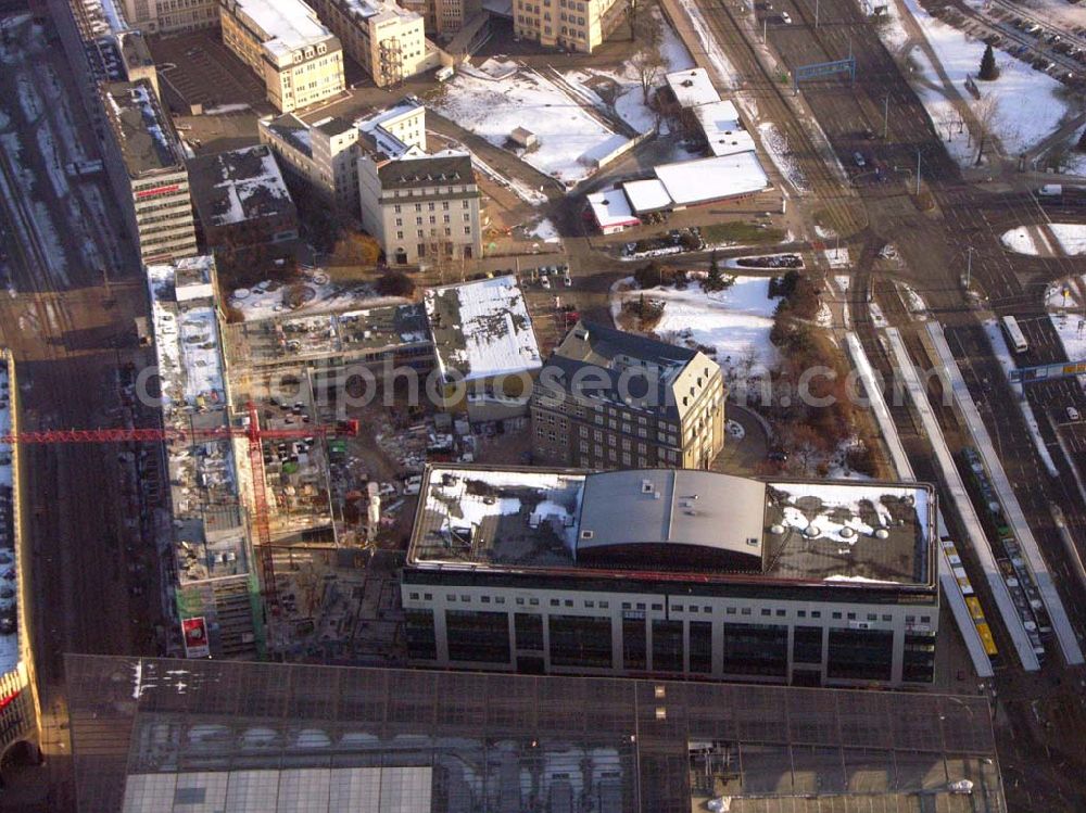 Chemnitz / Sachsen from the bird's eye view: 15.01.2006 Chemnitz: Blick auf das Gewerbezentrum und Bürohaus Chemnitz-Plaza; Rathausstrasse 7; 09111 Chemnitz,