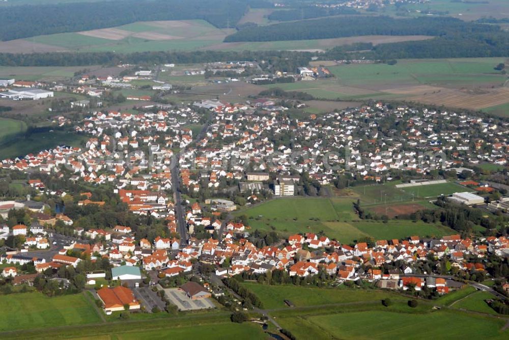 Ziegenhain from above - Ziegenhain ist ein Ortsteil von Schwalm- stadt. Rathaus Ziegenhain, Wiederholdstraße 24, 34613 Schwalmstadt.