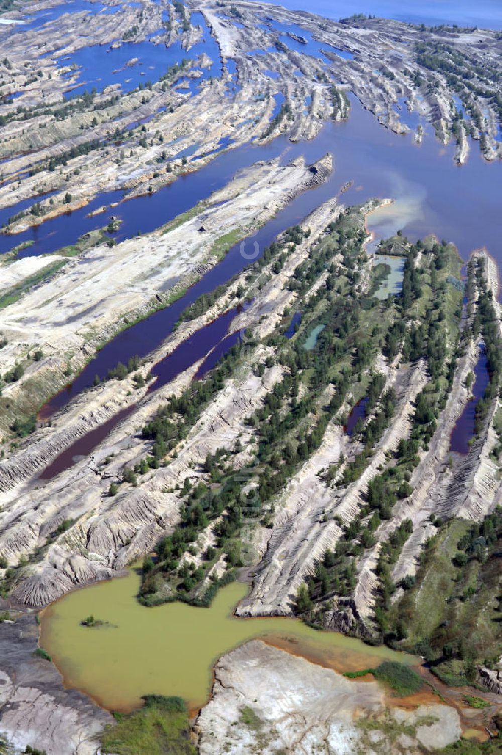 Aerial photograph Zwenkau - Blick auf den zukünpftigen Zwenkauer See. Der Zwenkauer See war der Braunkohletagebau Zwenkau in Sachsen südlich von Leipzig.