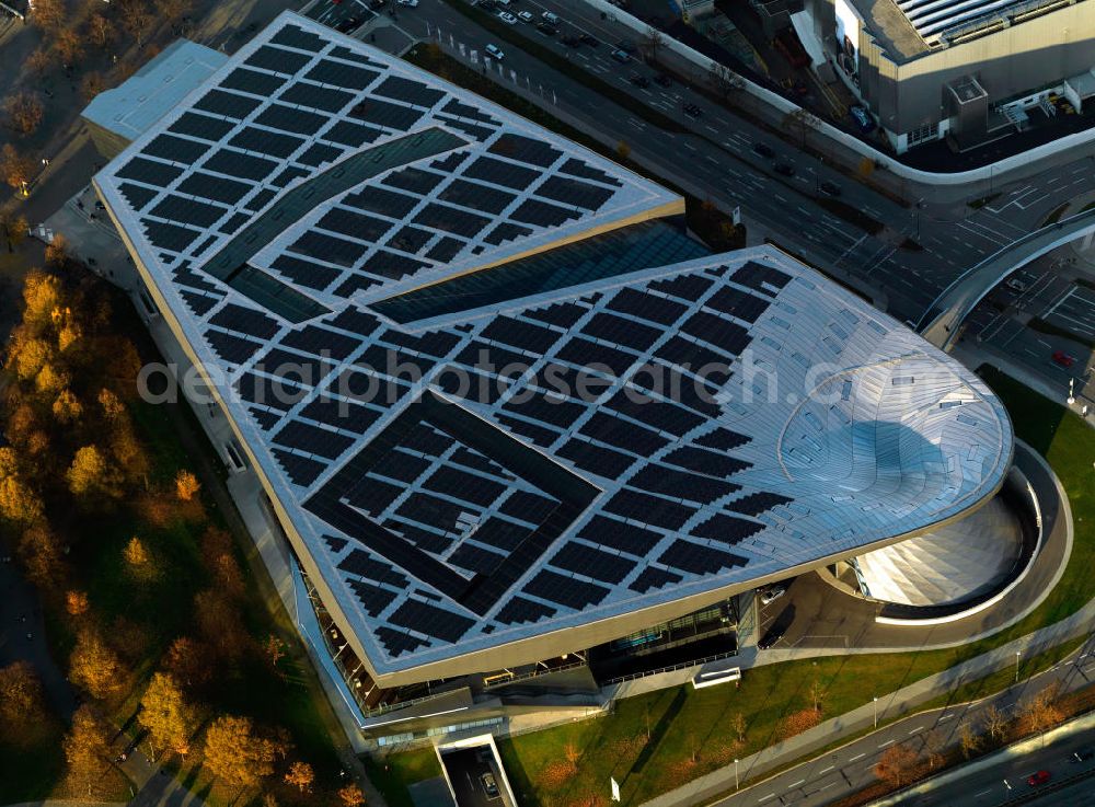 Aerial image München - The BMW Welt at the Lerchenauer Strasse in Munich