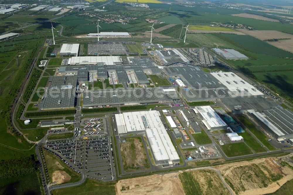 Aerial photograph Leipzig - Site location of Bayerische Motoren Werke AG BMW Leipzig in Saxony