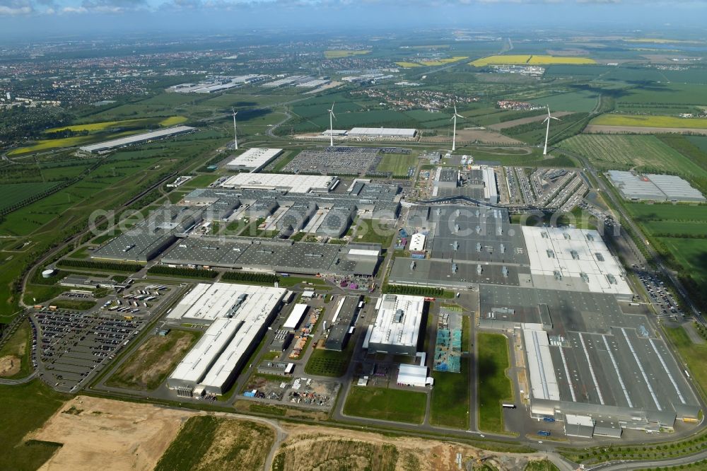 Leipzig from above - Site location of Bayerische Motoren Werke AG BMW Leipzig in Saxony