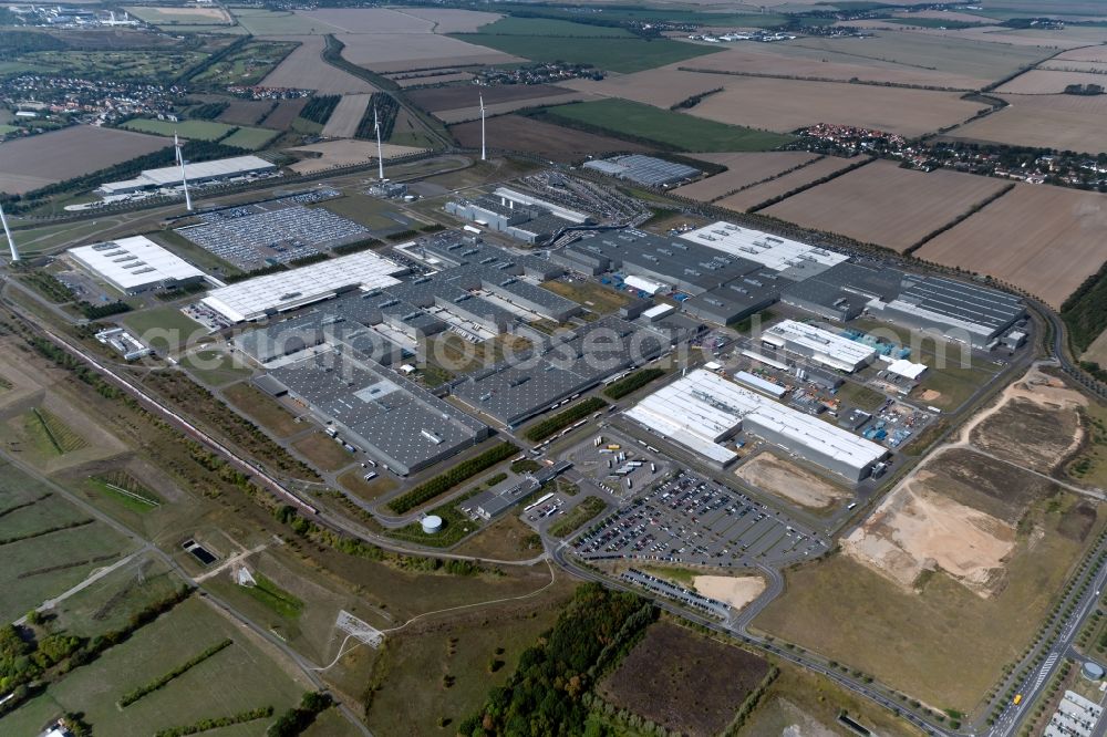 Aerial image Leipzig - Site location of Bayerische Motoren Werke AG BMW Leipzig in Saxony