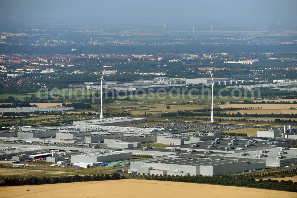 Aerial photograph Leipzig - Site location of Bayerische Motoren Werke AG BMW Leipzig in Saxony