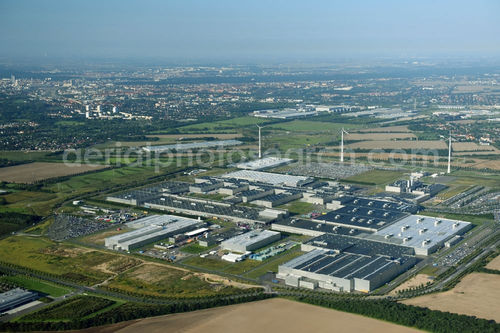 Leipzig from the bird's eye view: Site location of Bayerische Motoren Werke AG BMW Leipzig in Saxony