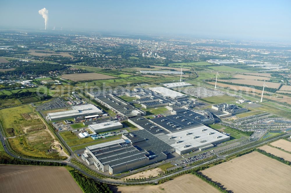 Leipzig from above - Site location of Bayerische Motoren Werke AG BMW Leipzig in Saxony