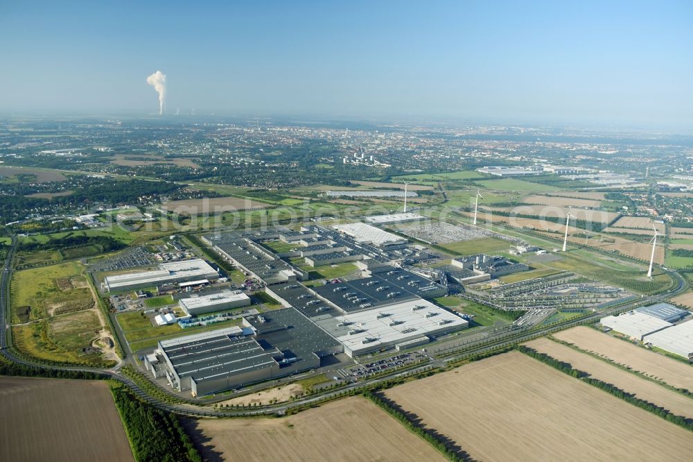 Leipzig from the bird's eye view: Site location of Bayerische Motoren Werke AG BMW Leipzig in Saxony