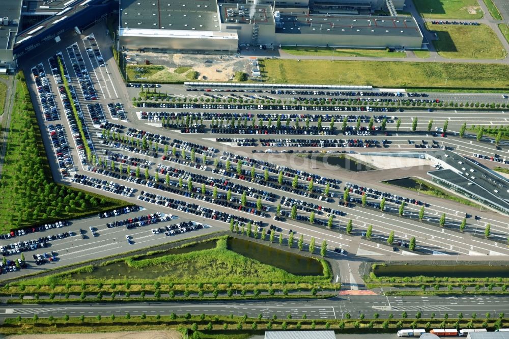 Leipzig from the bird's eye view: Site location of Bayerische Motoren Werke AG BMW Leipzig in Saxony