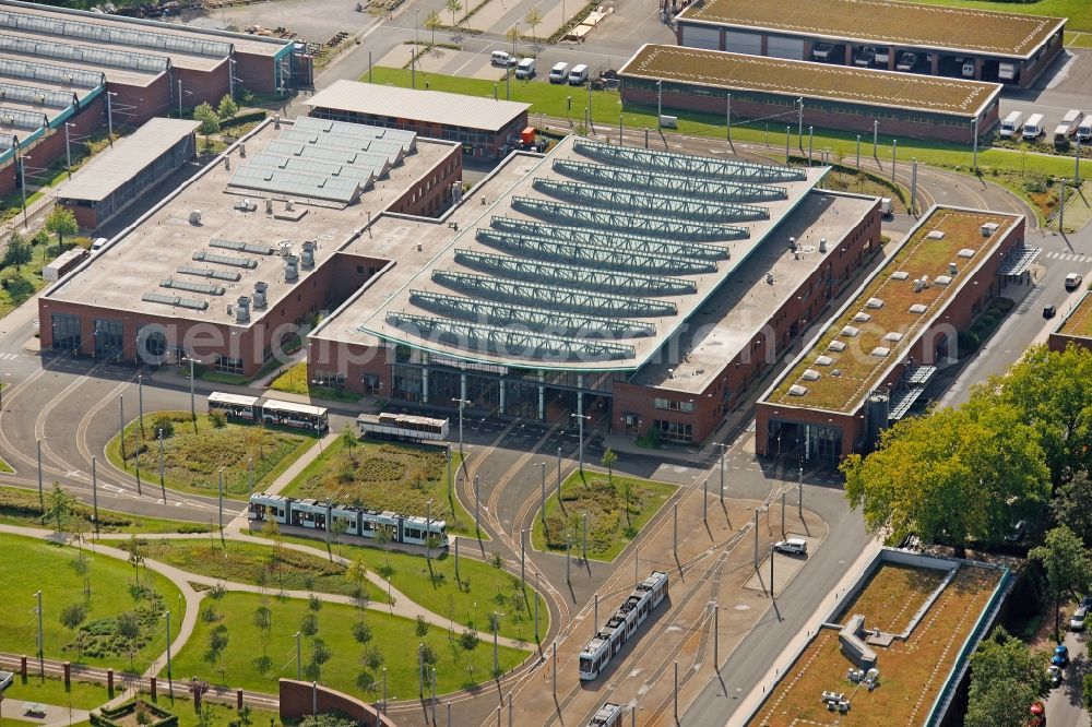 Aerial image Bochum - View of the BOGESTRA depot Engelsburg in Bochum in the state North Rhine-Westphalia