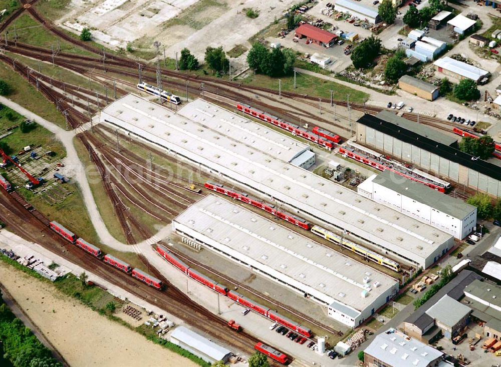 Hennigsdorf from above - Bombardier - Werk in Hennigsdorf. Datum: 27.06.03