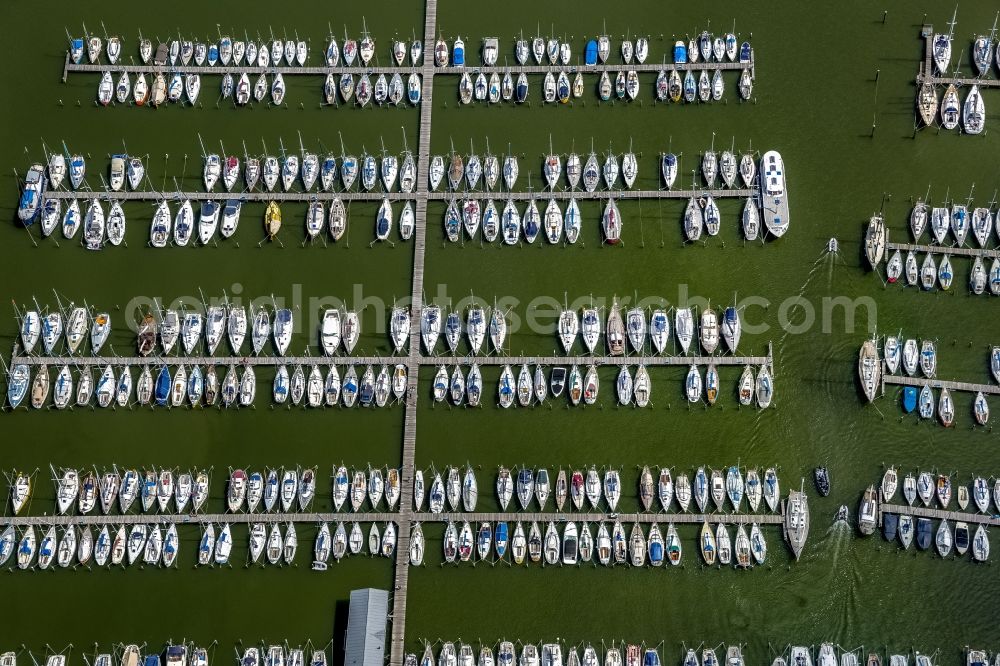 Hoorn from above - Boat dock and marina on the coast to Hoorn's hop from Hoorn in Holland - Netherlands