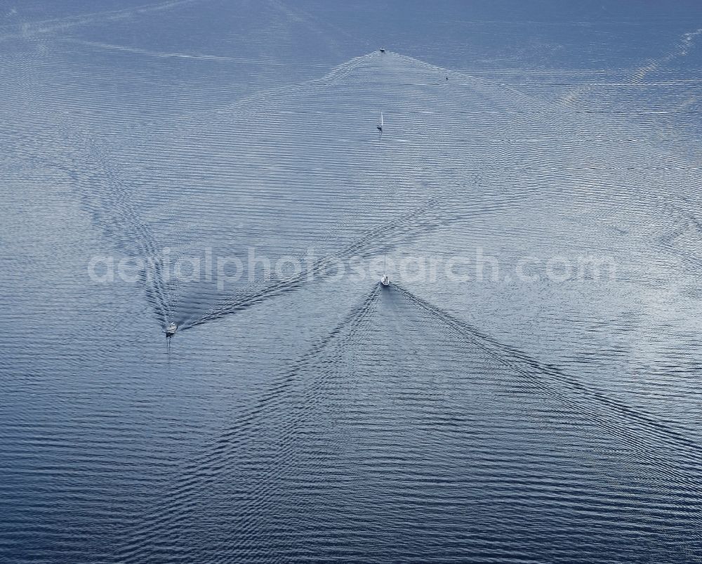 Aerial image Kiel - Boats on the water in Kiel in Schleswig-Holstein