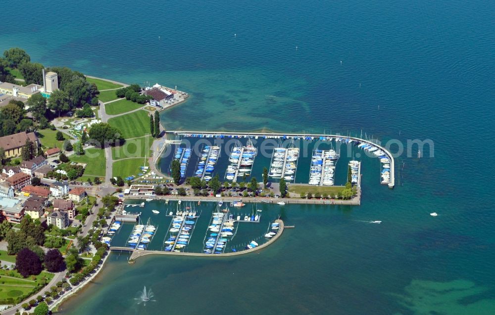 Arbon from above - View of the boat harbour of Arbon at the Lake Constance in the canton Thurgovia in the Switzerland