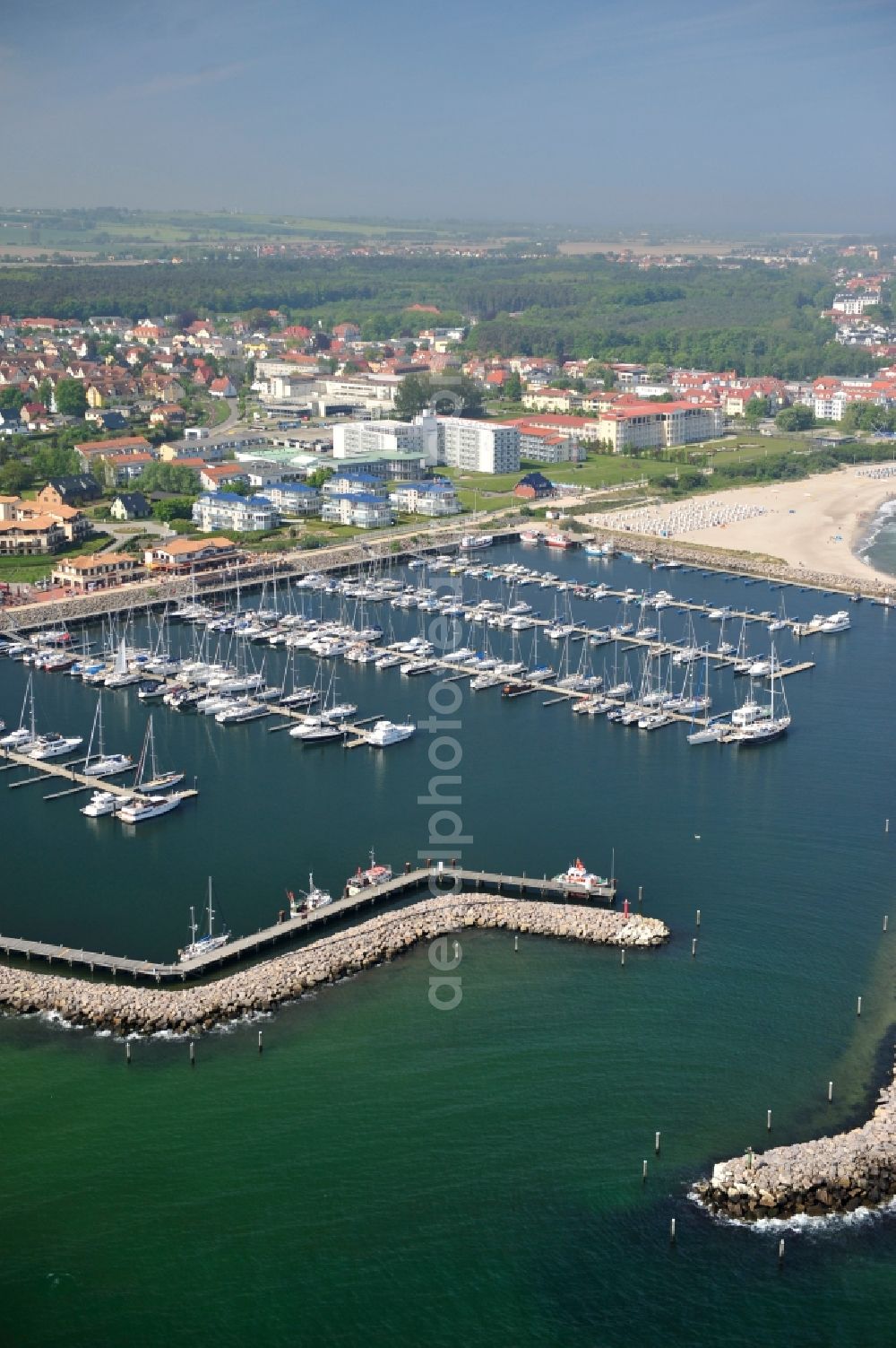 Aerial photograph Kühlungsborn - Marina Kühlungsborn in Mecklenburg - Western Pomerania