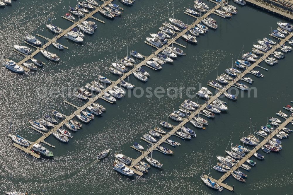 Kühlungsborn from above - Marina Kühlungsborn in Mecklenburg - Western Pomerania