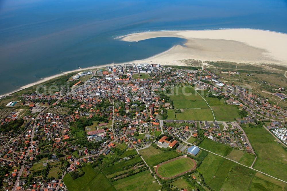 Borkum from the bird's eye view: Borkum is an island and a municipality in the Leer District in Lower Saxony, northwestern Germany