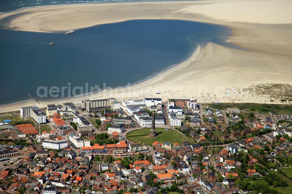 Aerial photograph Borkum - Borkum is an island and a municipality in the Leer District in Lower Saxony, northwestern Germany