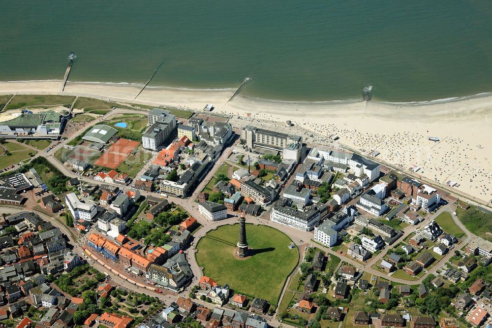 Aerial photograph Borkum - Borkum is an island and a municipality in the Leer District in Lower Saxony, northwestern Germany