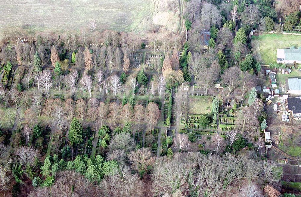 Aerial image Bornstedt / Potsdam - 06.03.1995 Bornstedter Friedhof Potsdam/ Brandenburg