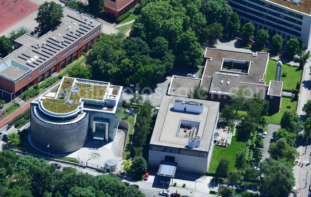 Berlin from the bird's eye view: Look at the ambassy of Saudi-Arabia and the beneficence Konrad-Adenauer that carries the dialogue between politics, economy, science and society