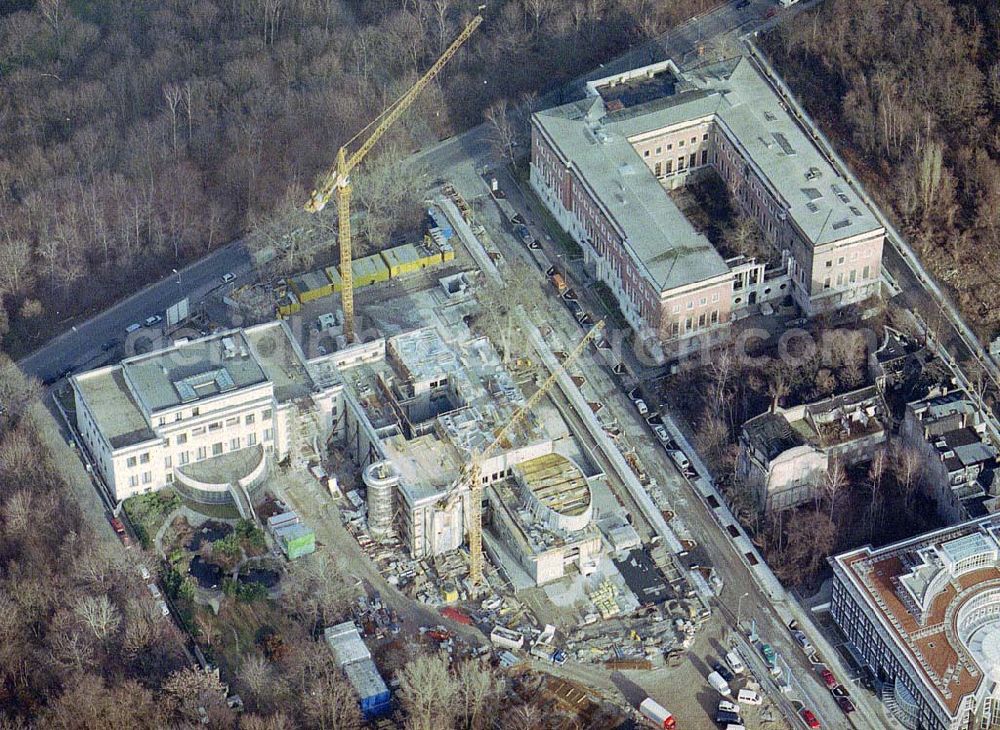 Aerial image Berlin - Tiergarten - Botschaftsum - und Neubau an der Tiergartenstraße / Hiroshimastraße in Berlin - Tiergarten.