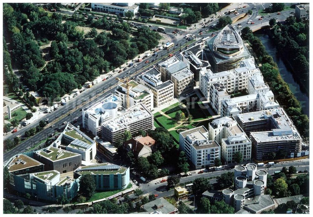 Aerial photograph Berlin - Tiergarten - Botschaftsviertel der Nordischen Länder am Tiergartendreieck der Firma Groth + Graalfs in Berlin - Tiergarten.