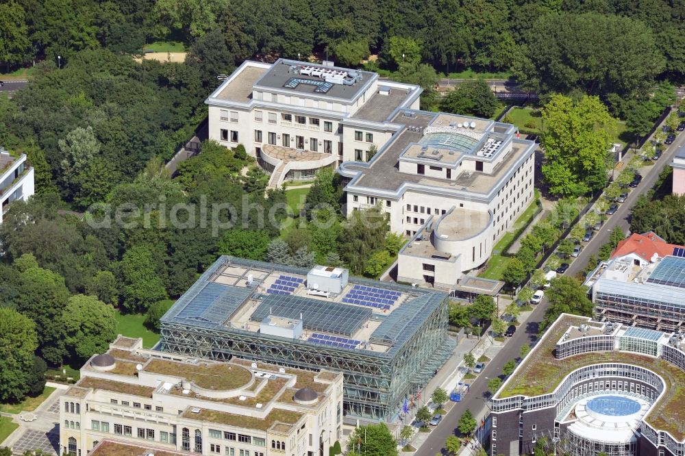 Berlin OT Tiergarten from above - View of the Botschaftsviertel in the district of Tiergarten in Berlin