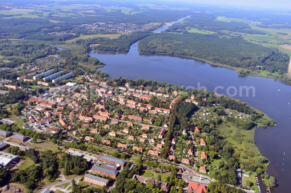 Brandenburg Havel from the bird's eye view: View at Brandenburg upon Havel in the federal state of Brandenburg