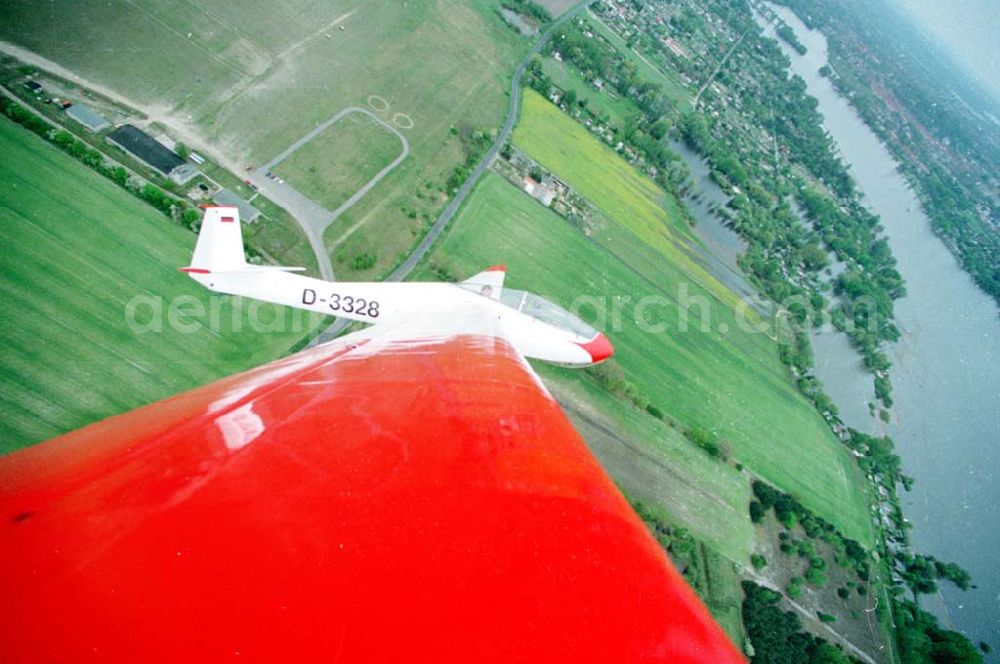 Brandenburg from above - 13.06.1994 Brandenburg, Segelflug und Segelkunstflug mit Bocran auf dem FP BRB (Louping),