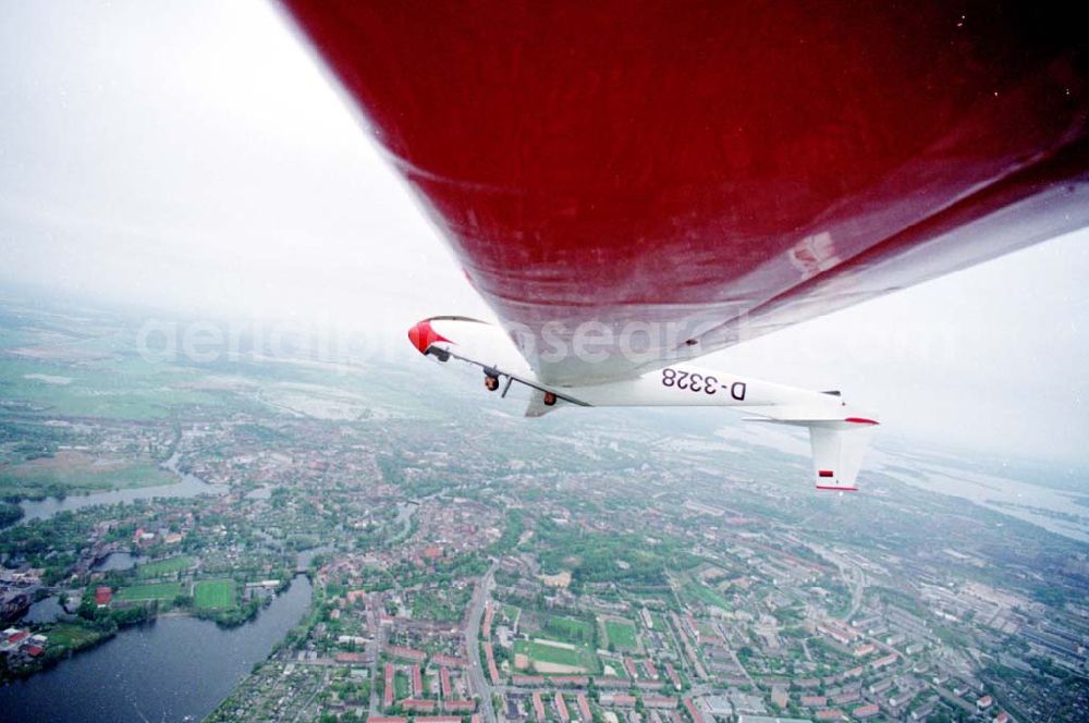 Brandenburg from above - 13.06.1994 Brandenburg, Segelflug und Segelkunstflug mit Bocran auf dem FP BRB (Louping),