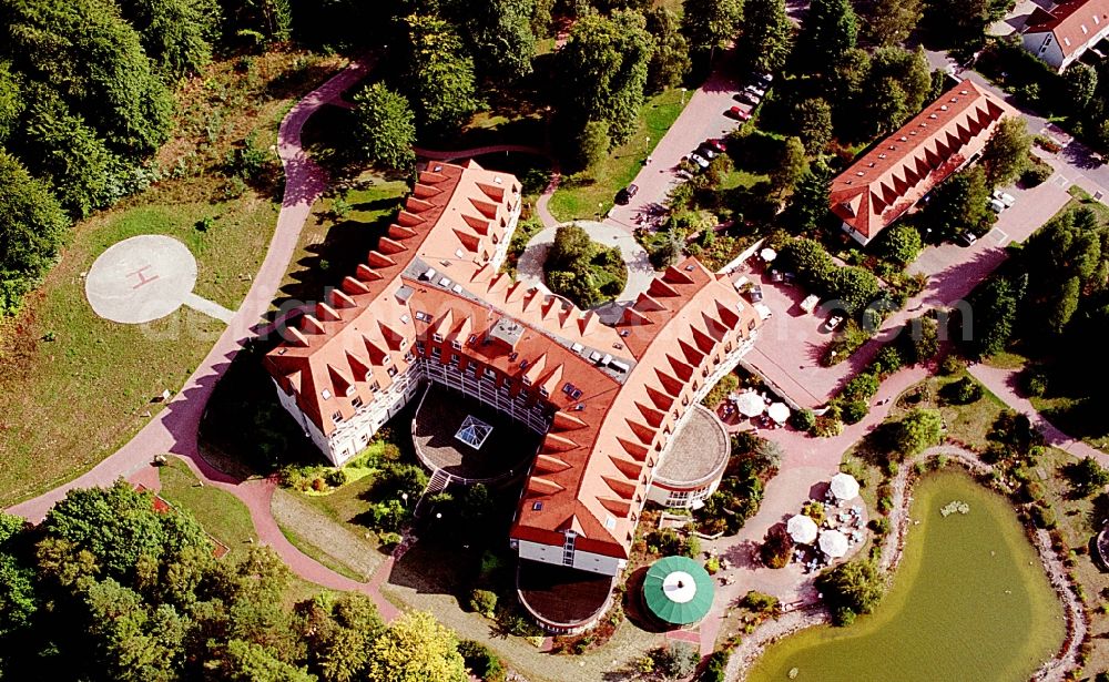 Wandlitz from above - Hospital grounds of the Clinic Brandenburgklinik Berlin-Brandenburg on Brandenburgallee in the district Waldsiedlung in Bernau in the state Brandenburg, Germany