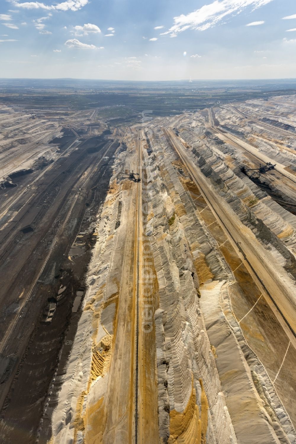 Elsdorf from the bird's eye view: Hambach coal- mine in North Rhine-Westphalia