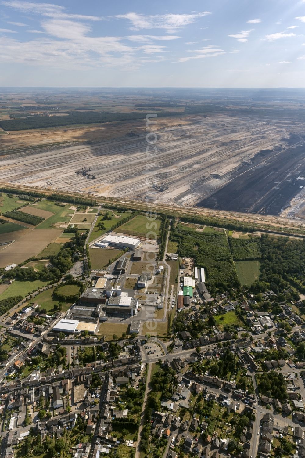 Elsdorf from the bird's eye view: Hambach coal- mine in North Rhine-Westphalia