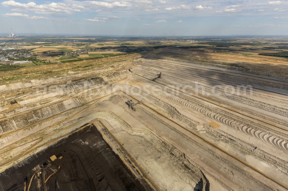 Elsdorf from above - Hambach coal- mine in North Rhine-Westphalia