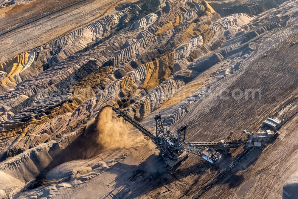 Elsdorf from above - Hambach coal- mine in North Rhine-Westphalia