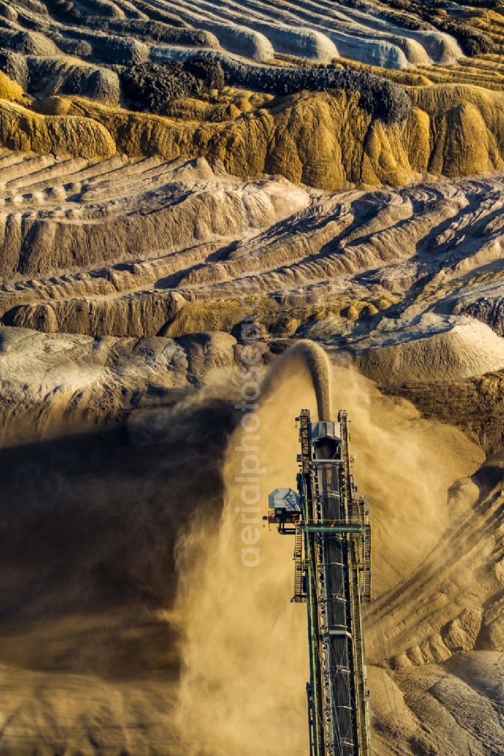 Elsdorf from above - Hambach coal- mine in North Rhine-Westphalia