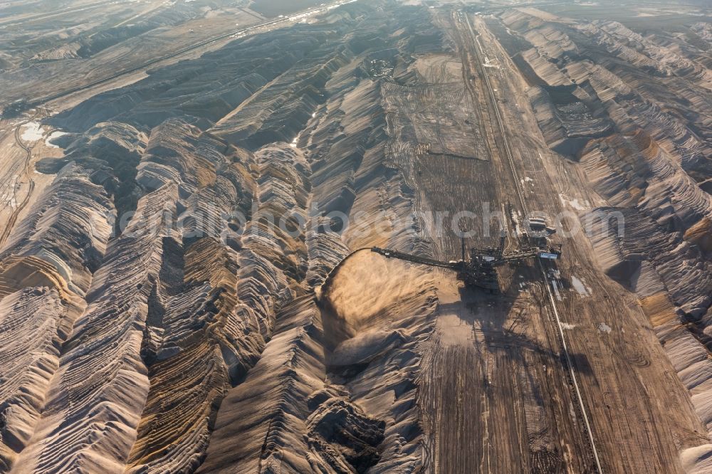 Elsdorf from the bird's eye view: Hambach coal- mine in North Rhine-Westphalia