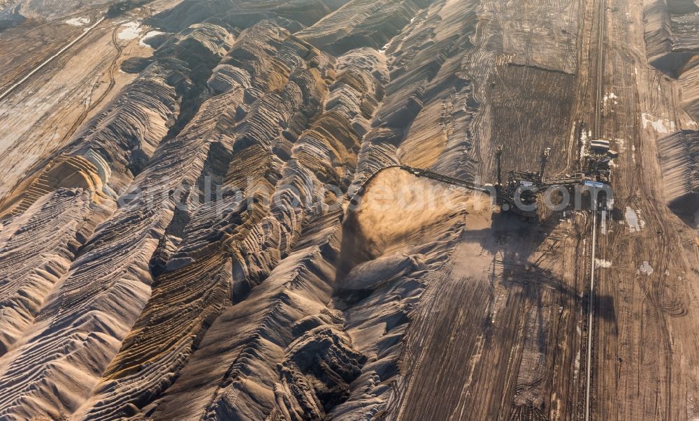 Aerial photograph Elsdorf - Hambach coal- mine in North Rhine-Westphalia