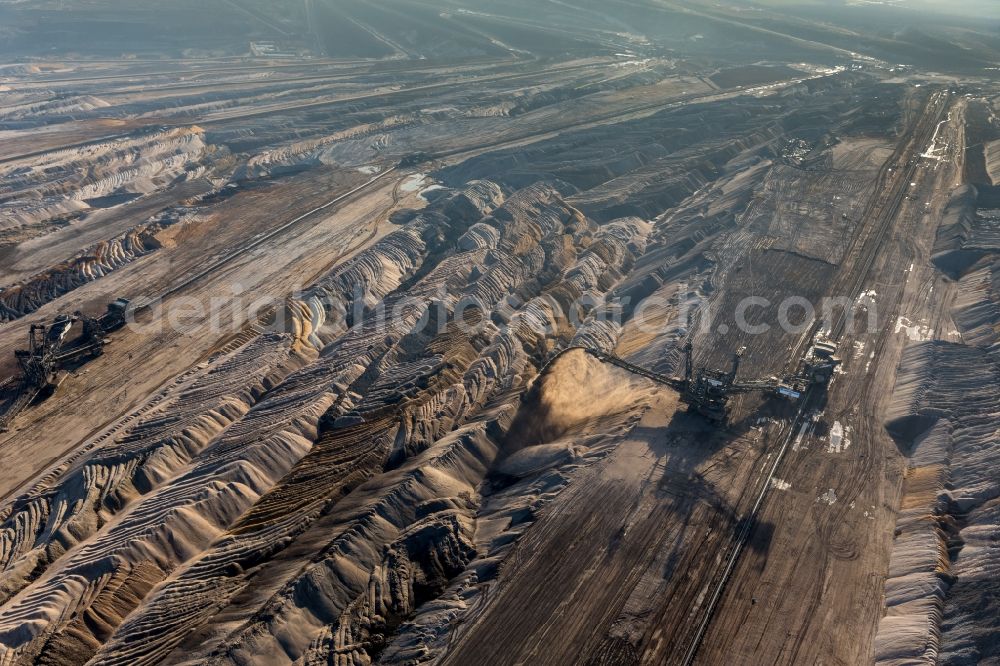 Elsdorf from above - Hambach coal- mine in North Rhine-Westphalia