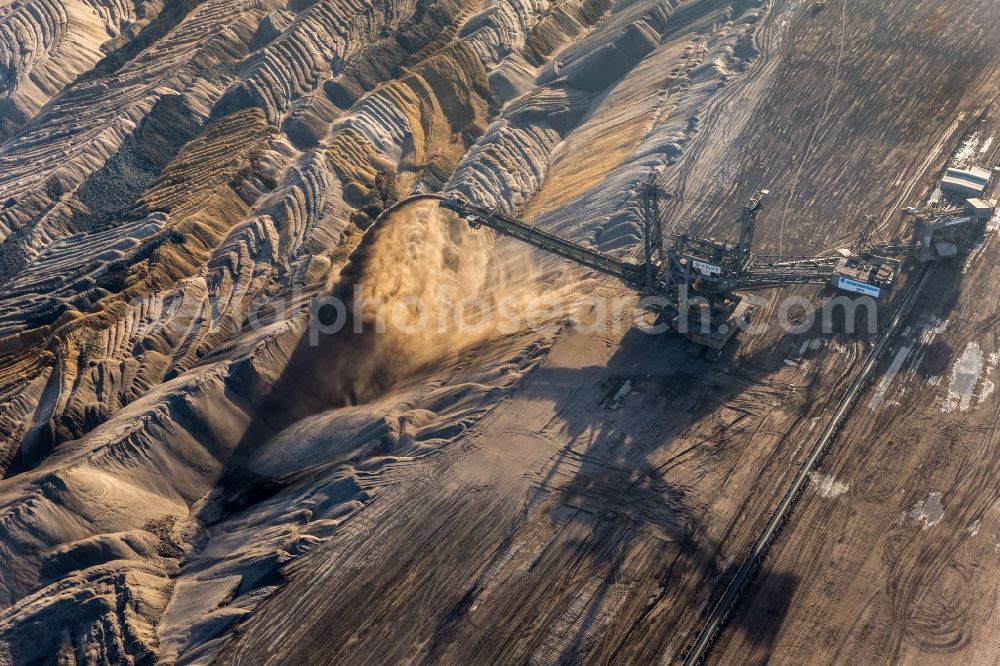 Elsdorf from the bird's eye view: Hambach coal- mine in North Rhine-Westphalia