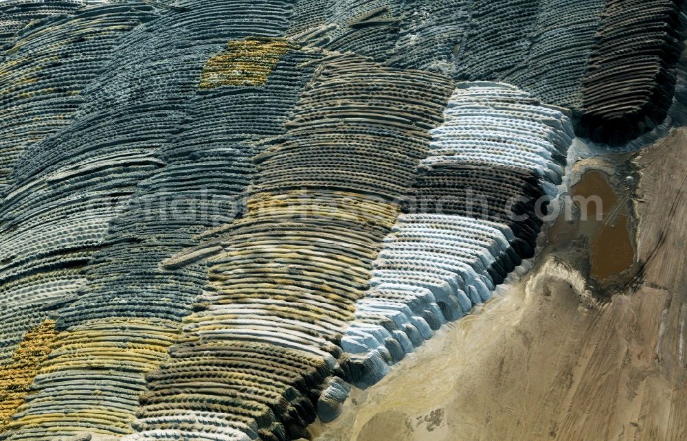 Aerial image Schipkau Klettwitz - View of the brown coal - open-cast mining Klettwitz in Brandenburg