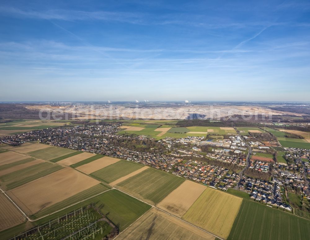 Aerial image Niederzier - Niederzier coal- mine in North Rhine-Westphalia