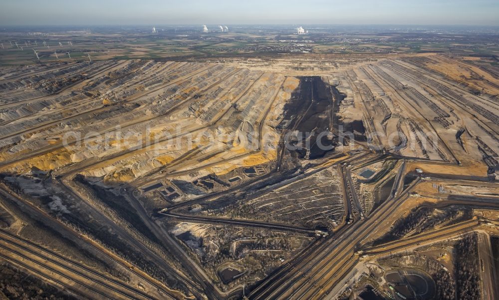 Niederzier from above - Niederzier coal- mine in North Rhine-Westphalia