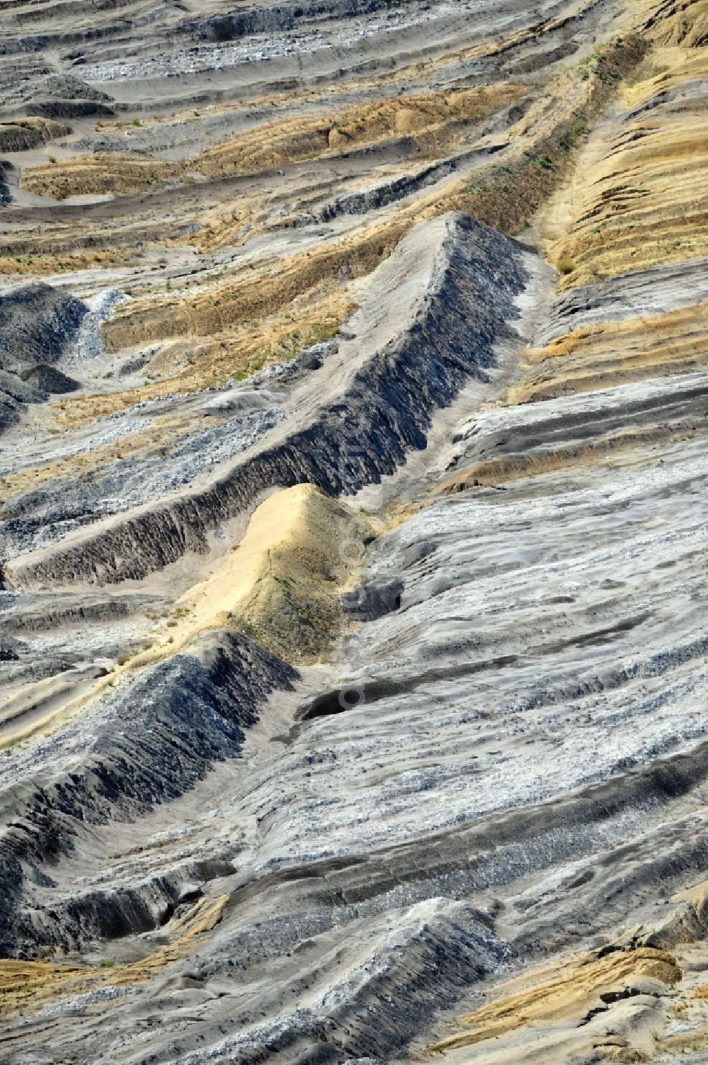 Aerial image Bösau - View of lignite surface mining Boesau in Saxony-Anhalt