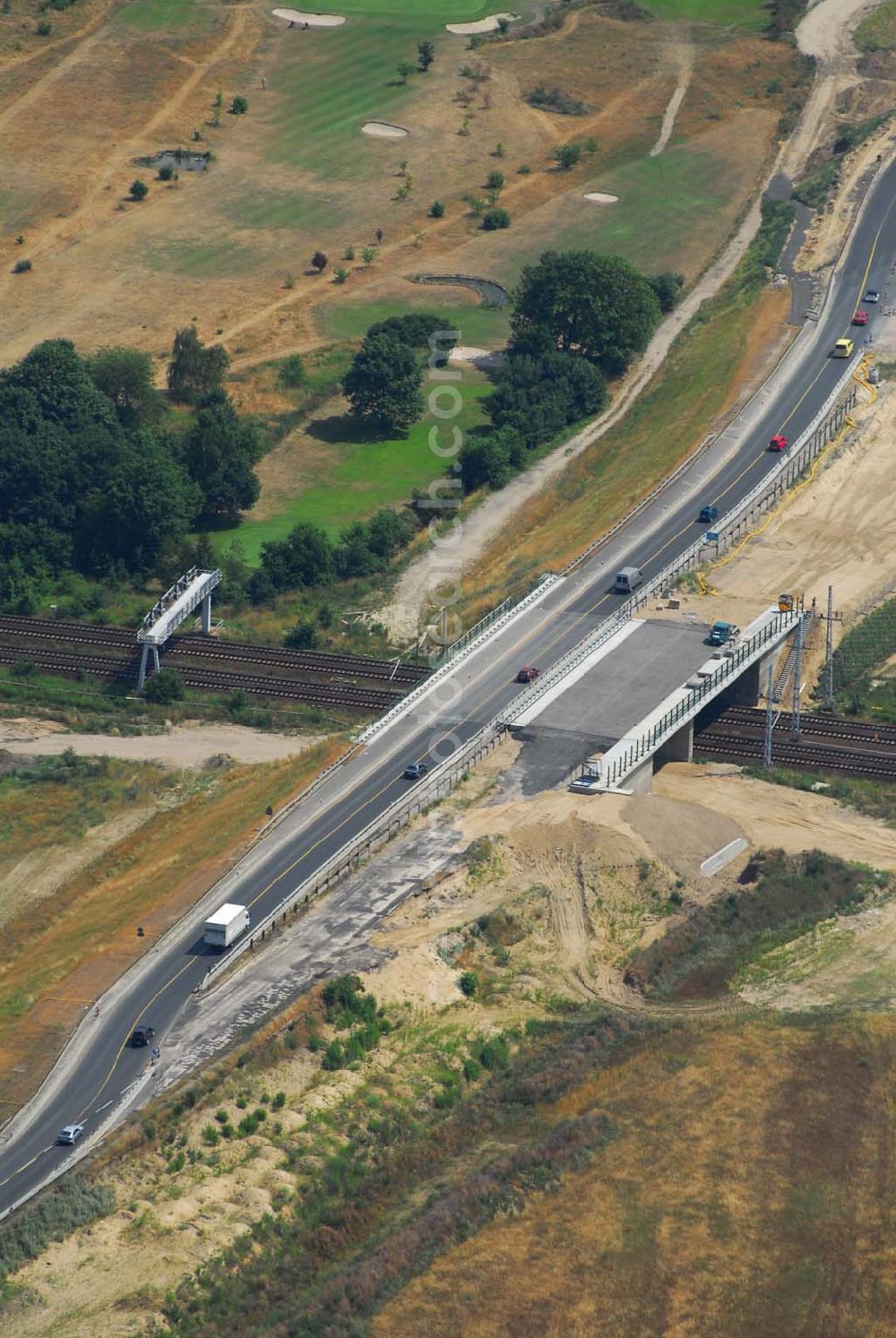 Mahlow from above - Brückenbau an der Ortsumgehung B96 durch die Schälerbau Berlin GmbH