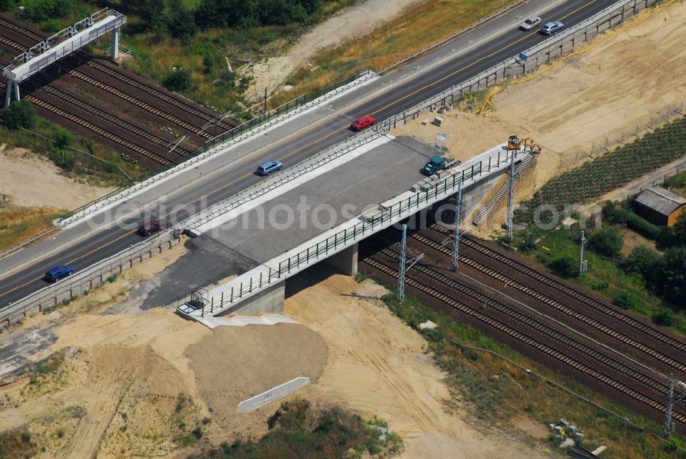 Mahlow from above - Brückenbau an der Ortsumgehung B96 durch die Schälerbau Berlin GmbH