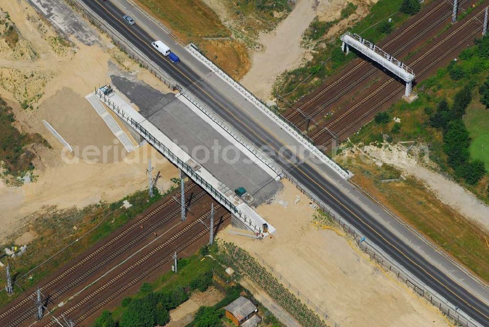 Mahlow from above - Brückenbau an der Ortsumgehung B96 durch die Schälerbau Berlin GmbH