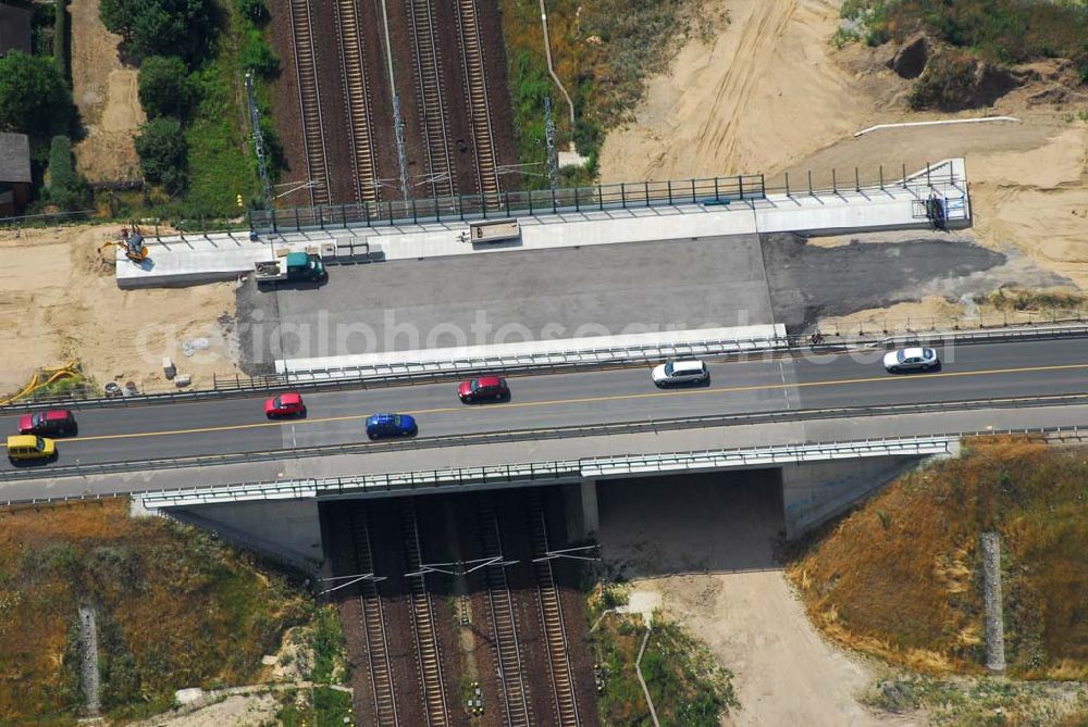 Mahlow from above - Brückenbau an der Ortsumgehung B96 durch die Schälerbau Berlin GmbH